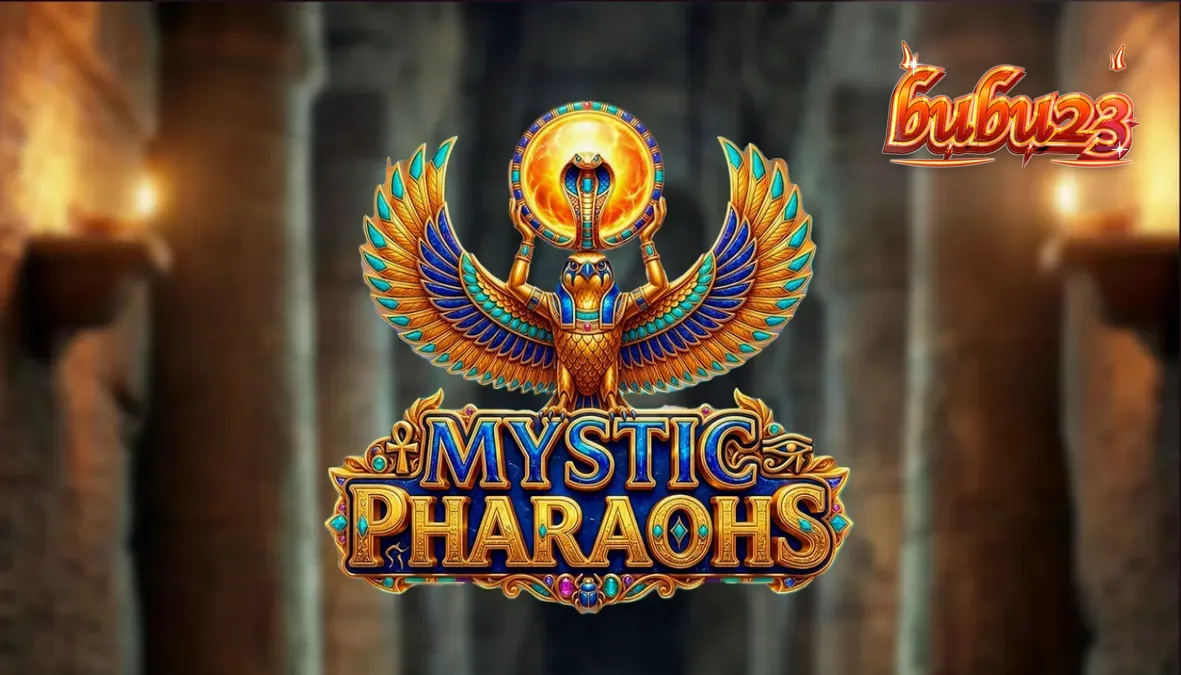 Tampilan visual slot Mystic Pharaohs dengan tema Mesir Kuno